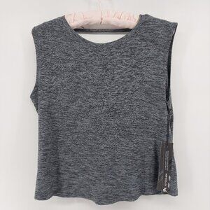 Kyodan Heather Gray Moss Jersey Short Sleeve Top Ruching